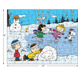 RoseArt - Noël des Peanuts - Patinage sur l'étang - Puzzle de 100 pièces
