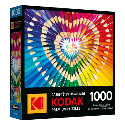 RoseArt - Kodak Premium - La vie est une boîte de couleurs - Puzzle de 1000 pièces