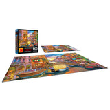 Immerse yourself in Venice's beauty with the ROSEART - KODAK PREMIUM 1000-piece jigsaw puzzle, capturing a vibrant Grand Canal scene with gondolas and stunning architecture. Complete the partially finished puzzle to reveal the full image, just like on the box.