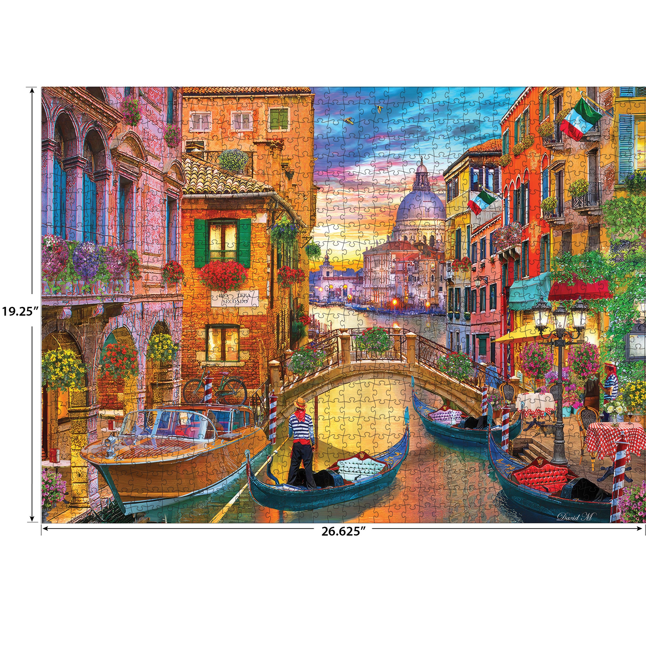 ゴヌクセット RoseArt Kodak Premium Grand Canal Venice 1000-Piece Jigsaw Puzzle