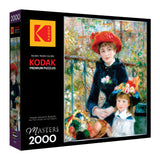 ROSEART's "The Two Sisters on the Terrace" jigsaw puzzle, part of the Kodak Masters series, depicts Renoir's art with a floral hat and is available in a challenging 2000-piece format.