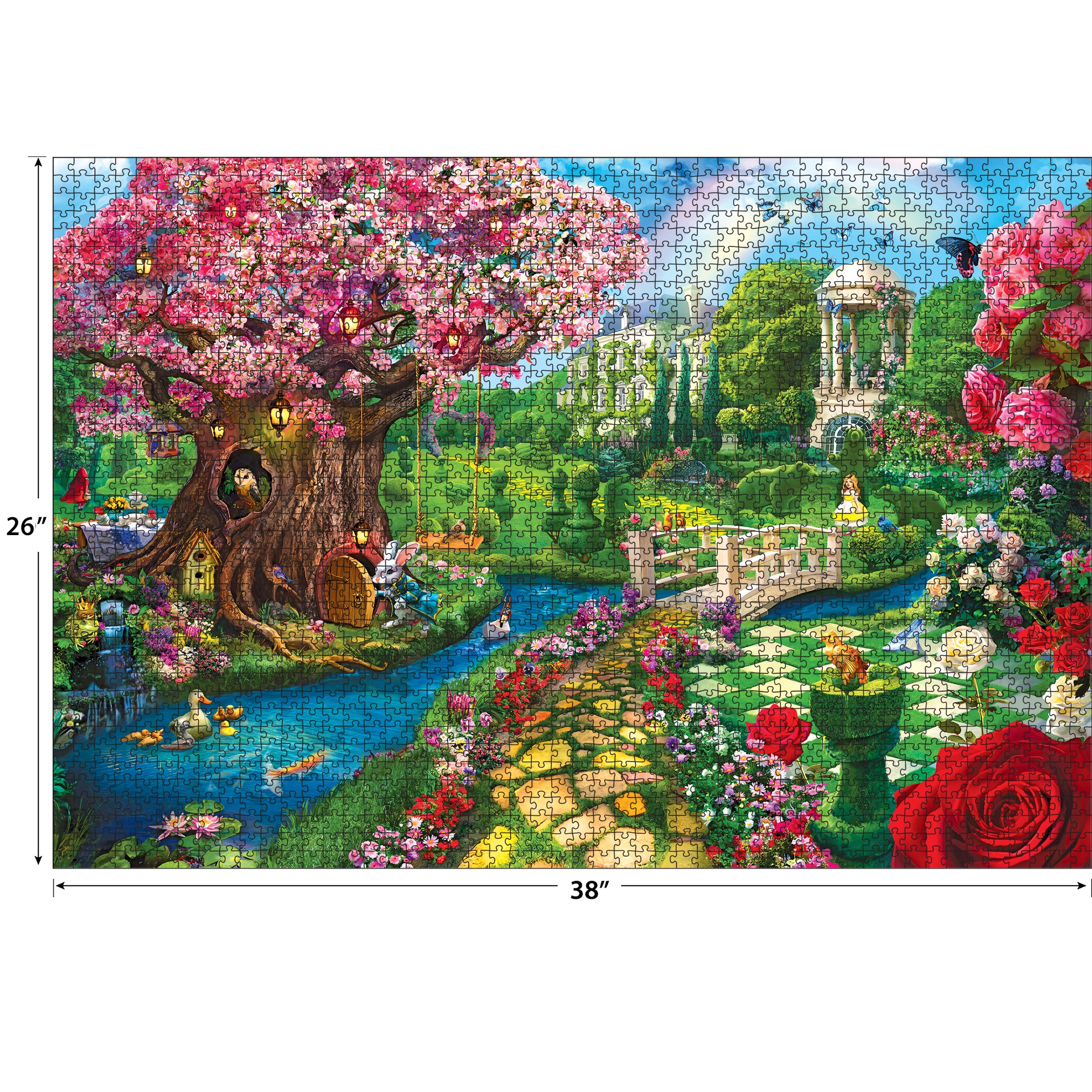 絵画 flk046245 RoseArt Kodak Premium Spring Garden 2000-Piece Jigsaw Puzzle – Cra