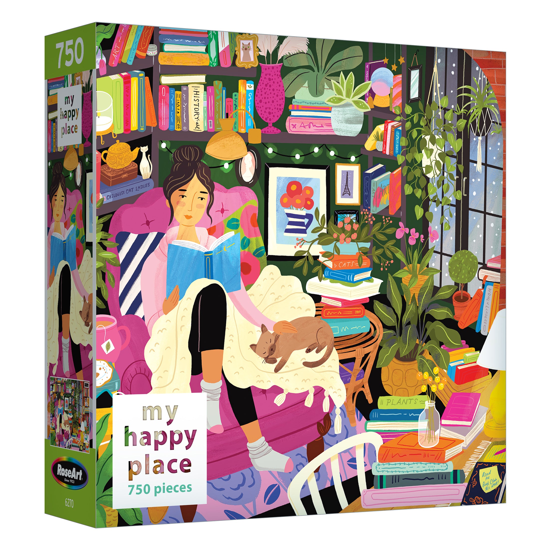 RoseArt My Happy Place Reading Nook 750-Piece Jigsaw Puzzle – Cra