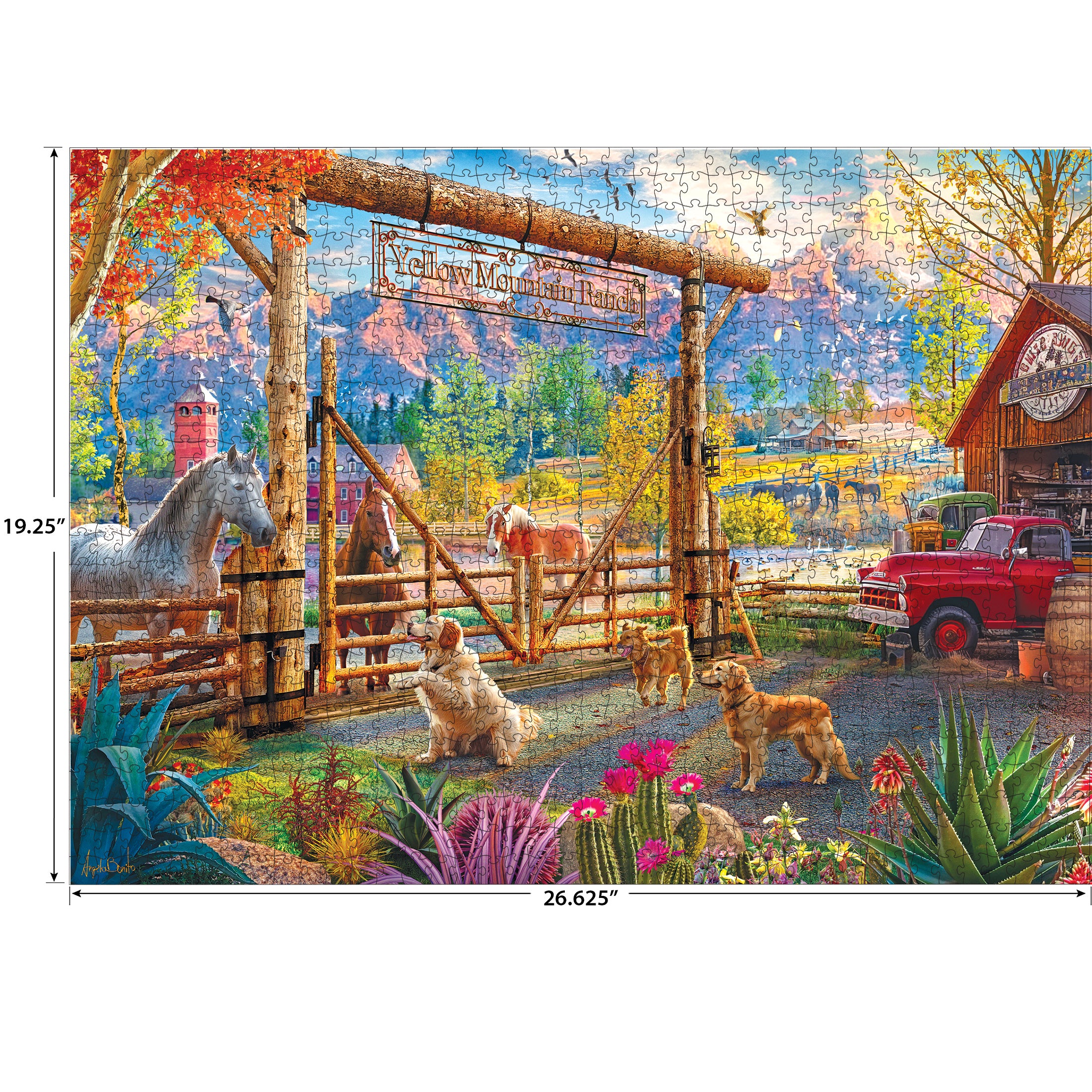 RoseArt Kodak Premium Ranch Pickup 1000-Piece Jigsaw Puzzle – Cra
