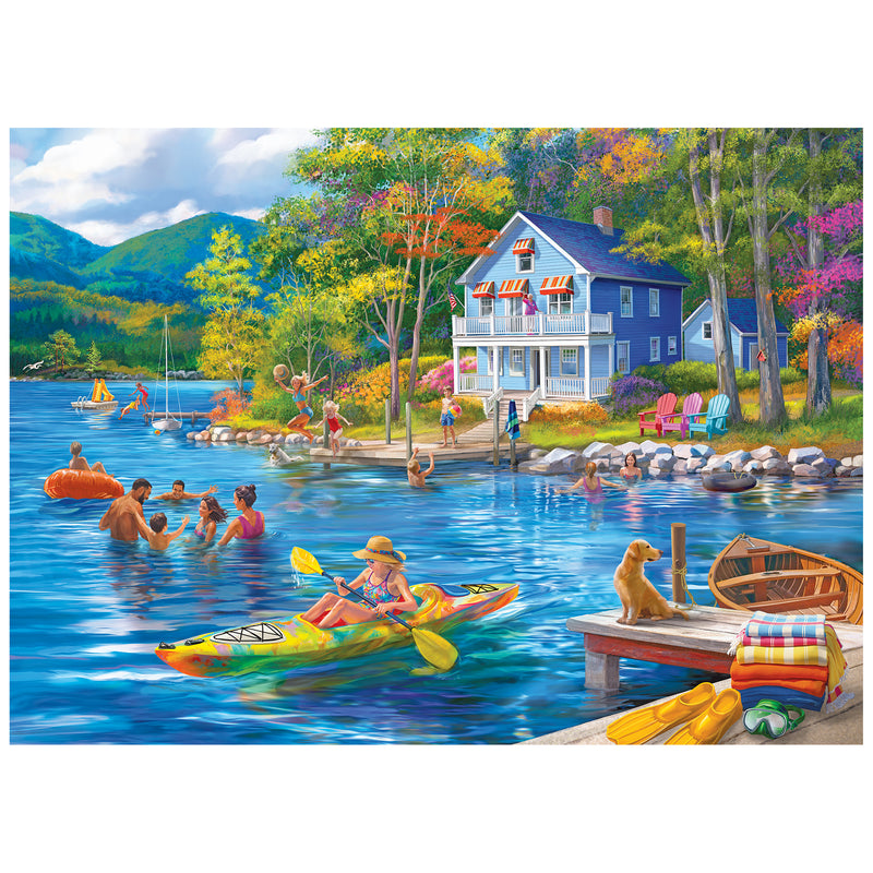 Roseart - Kodak Premium - Nage dans le lac - Puzzle de 1000 pièces