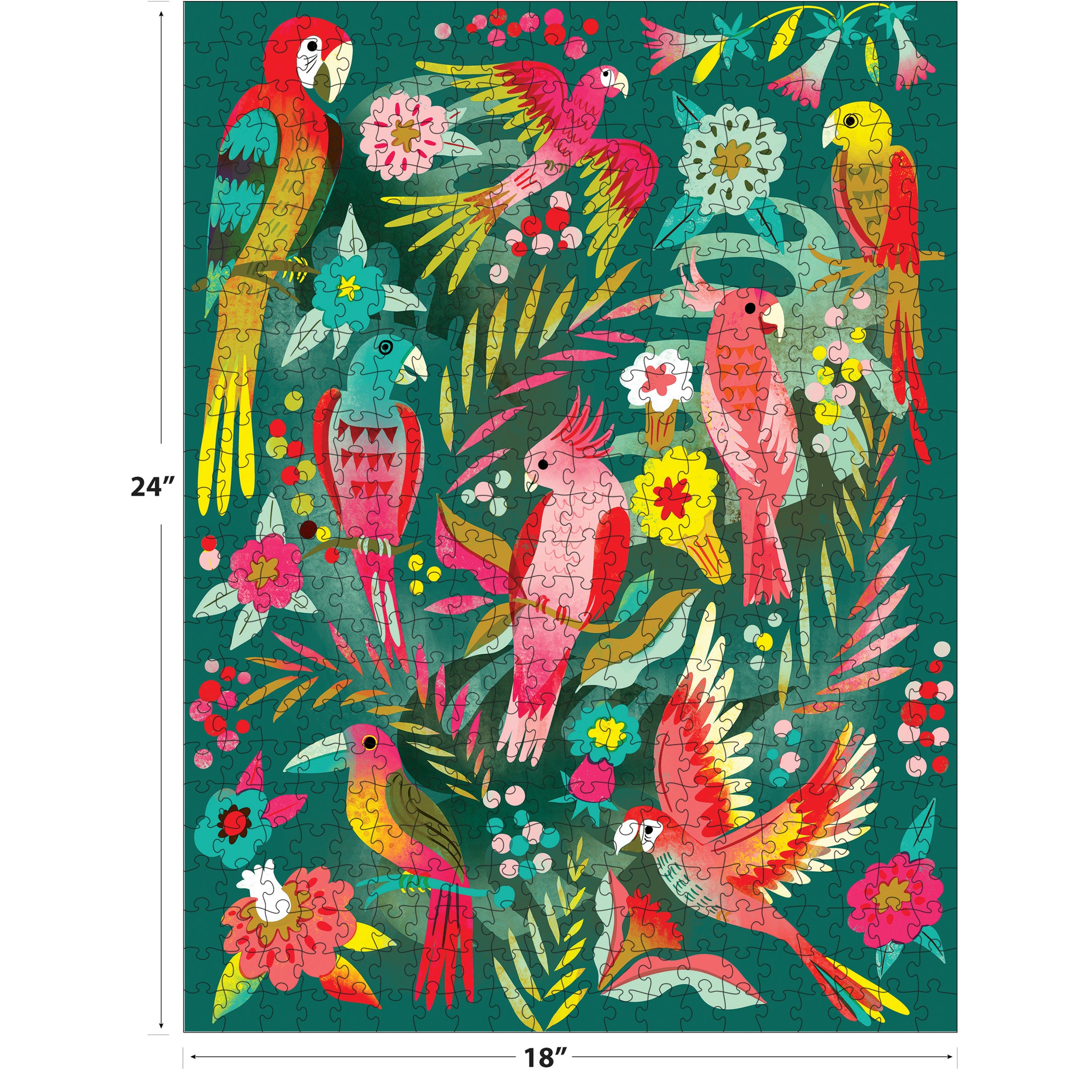 RoseArt-Double-Sided Birds, Butterflies & Blooms 500-Piece Jigsaw