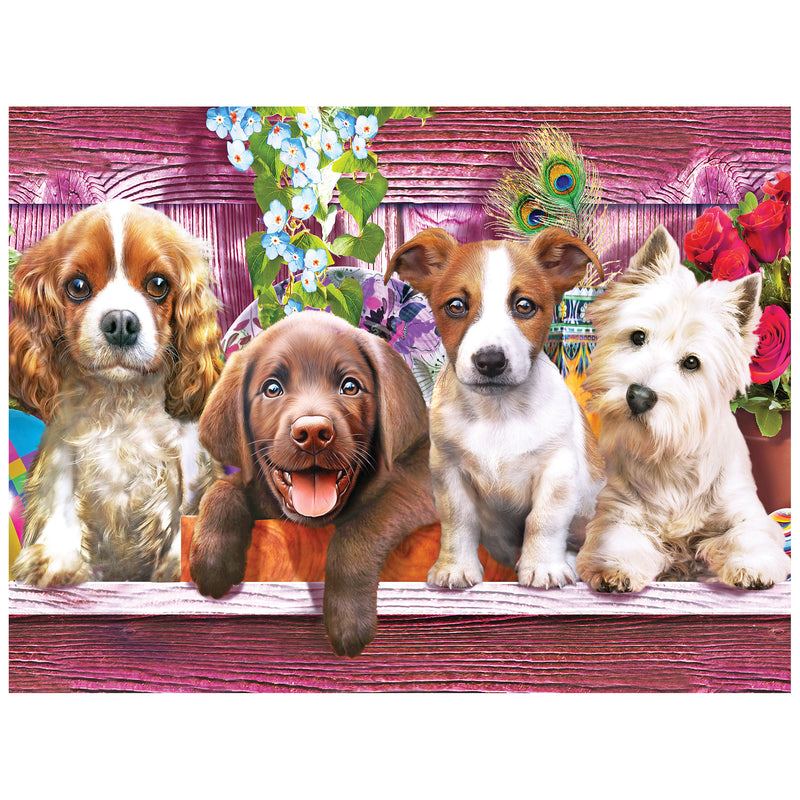 RoseArt Kodak Premium Puppies on a Shelf 350-Piece Jigsaw Puzzle