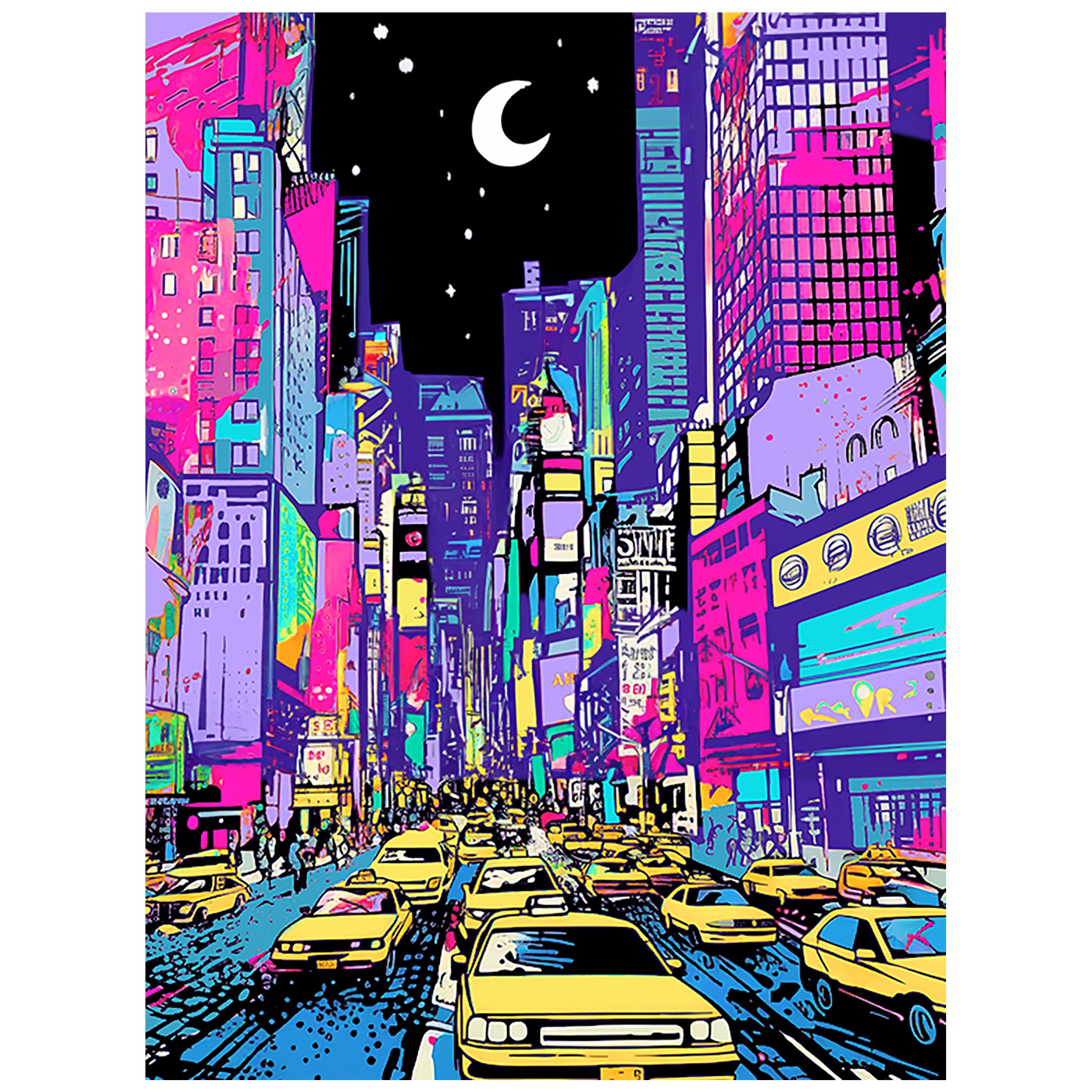 RoseArt-Neon Brights-NYC 500-Piece Jigsaw Puzzle – Cra-Z-Art RoseArt-Neon Brights-NYC 500-Piece Jigsaw Puzzle – Cra-Z-Art