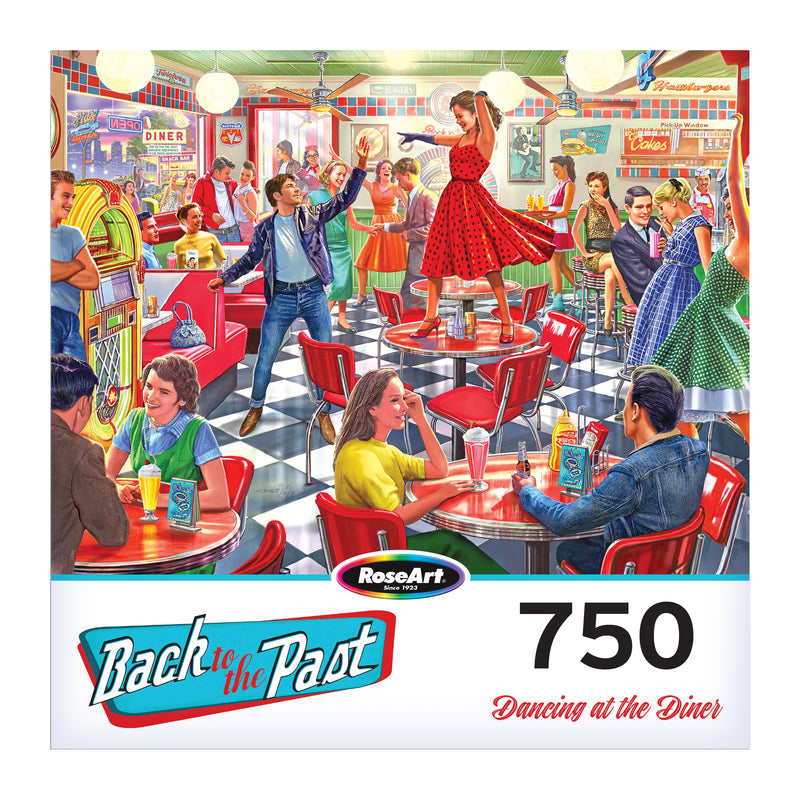 RoseArt Back to the Past Dancing at the Diner 750-Piece Jigsaw Puzzle