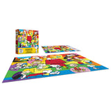 The ROSEART - PEANUTS - SNOOPY AND ME 300-piece jigsaw puzzle displays a vibrant image of Snoopy and other characters. Its box features the same charming design, making it ideal for collectors and Peanuts fans.