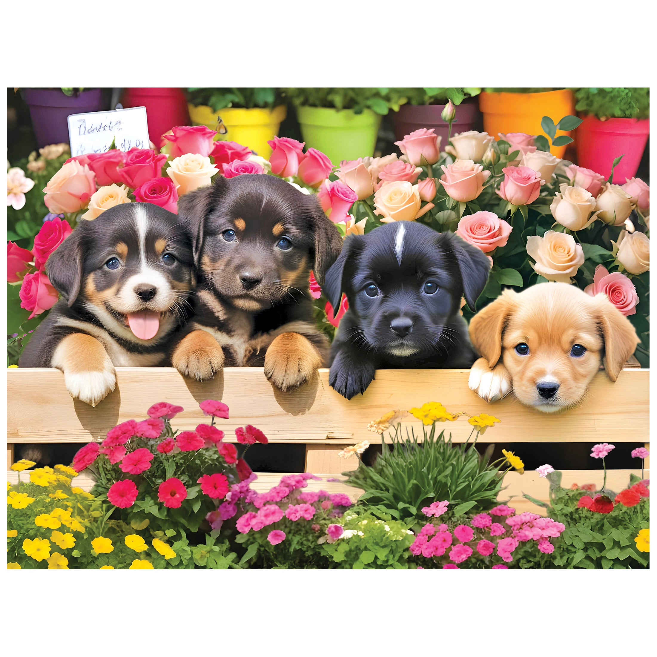 RoseArt Kodak Premium Market Puppies 350-Piece Jigsaw Puzzle – Cra