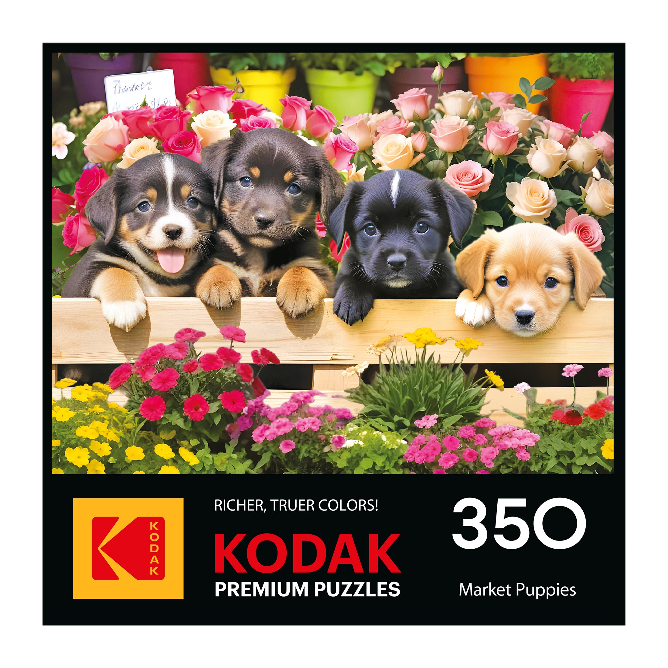 Puppyページです。 RoseArt Kodak Premium Market Puppies 350-Piece Jigsaw Puzzle – Cra