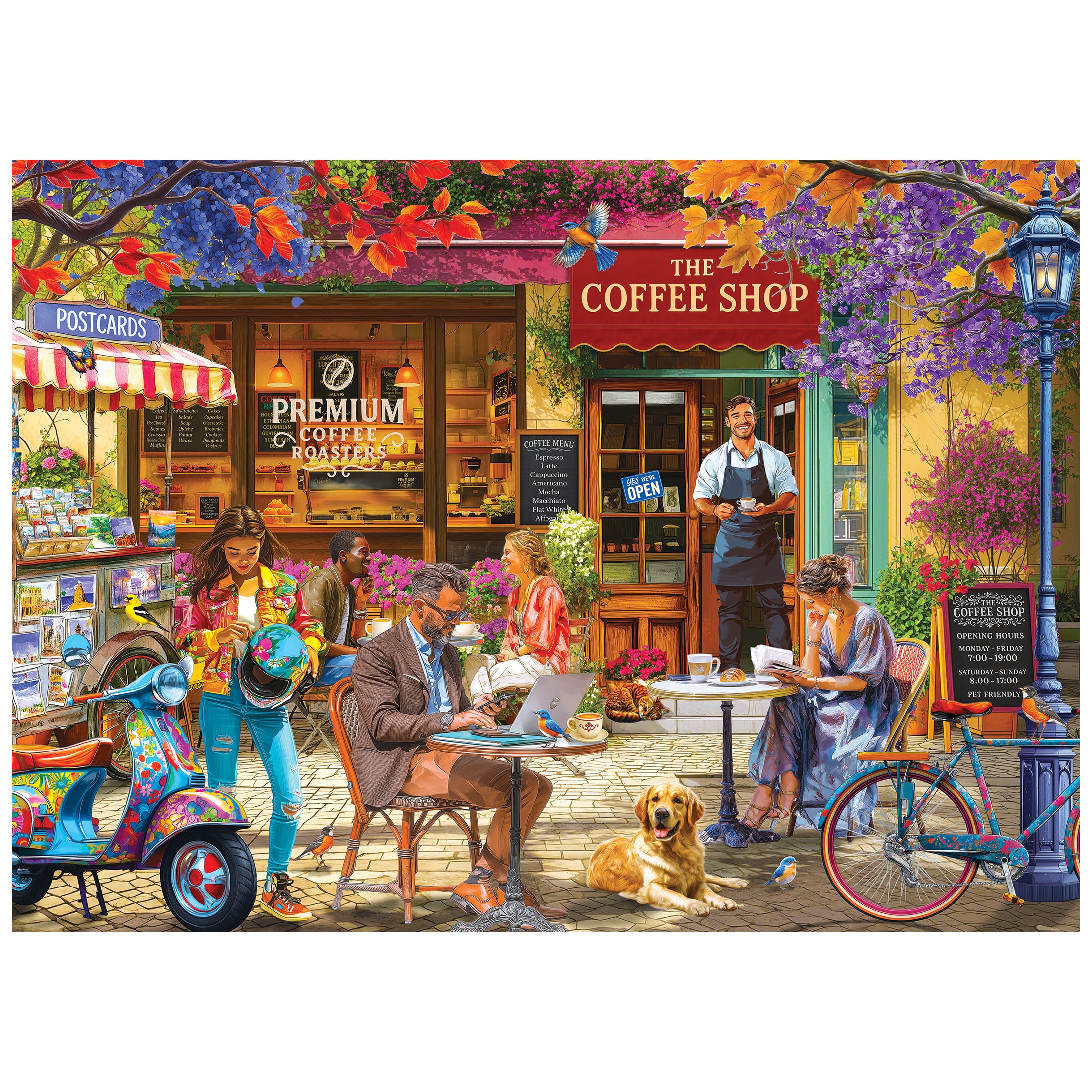 RoseArt Kodak Cork The Coffee Shop 1000-Piece Jigsaw Puzzle – Cra