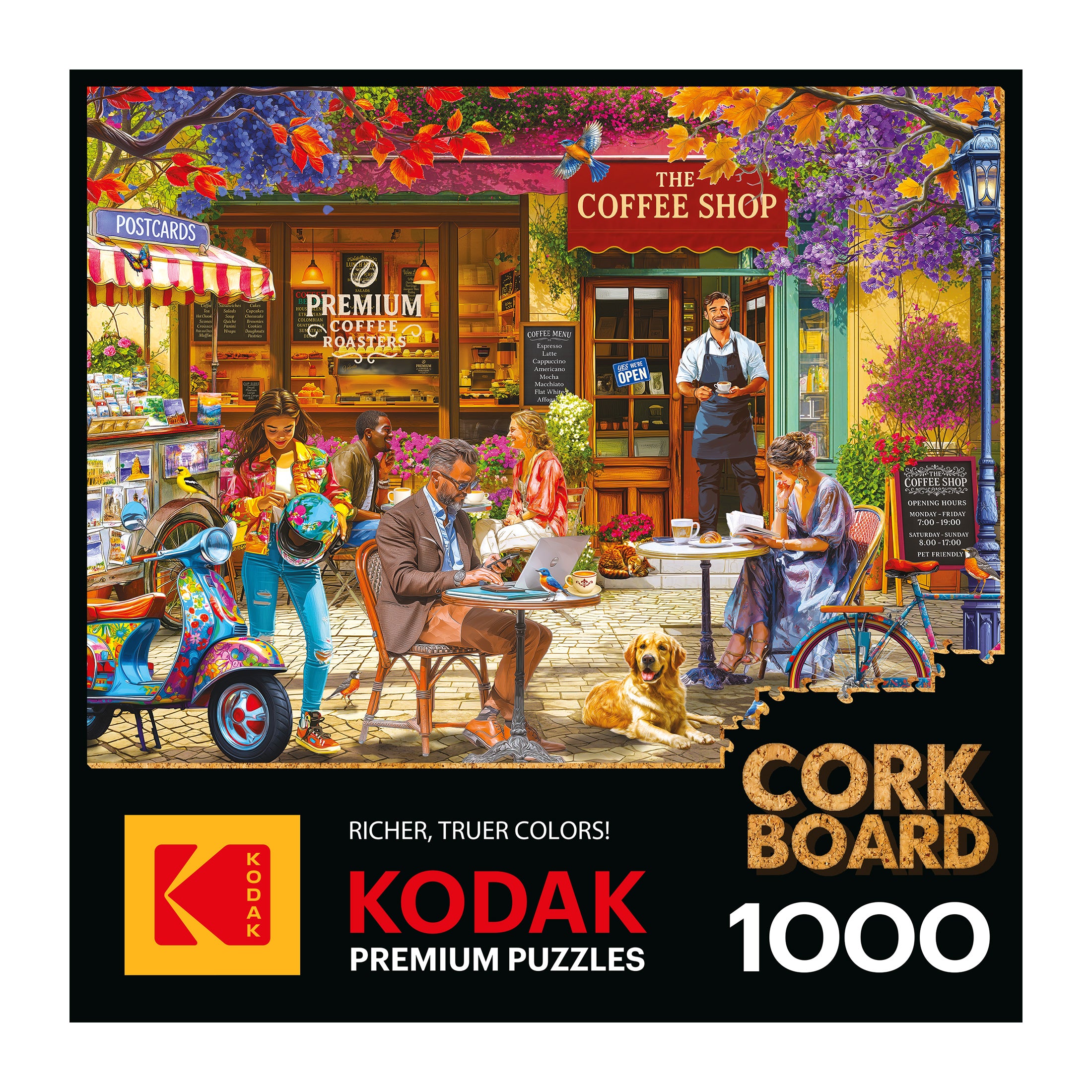 RoseArt Kodak Cork The Coffee Shop 1000-Piece Jigsaw Puzzle – Cra