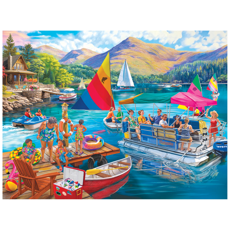 RoseArt-Bigelow Illustrates-Boater's Lake-500 Piece Jigsaw Puzzle