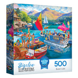 RoseArt-Bigelow Illustrates-Boater's Lake-500 Piece Jigsaw Puzzle