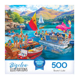 RoseArt-Bigelow Illustrates-Boater's Lake-500 Piece Jigsaw Puzzle
