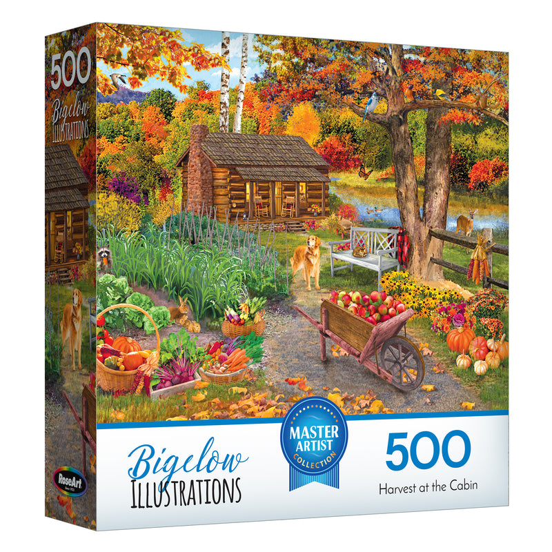RoseArt-Bigelow Illustrates-Harvest at the Cabin-500 Piece Jigsaw Puzzle