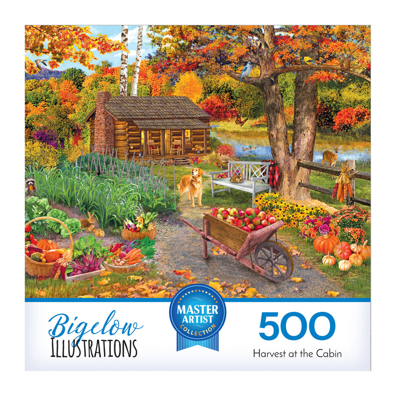 RoseArt-Bigelow Illustrates-Harvest at the Cabin-500 Piece Jigsaw Puzzle