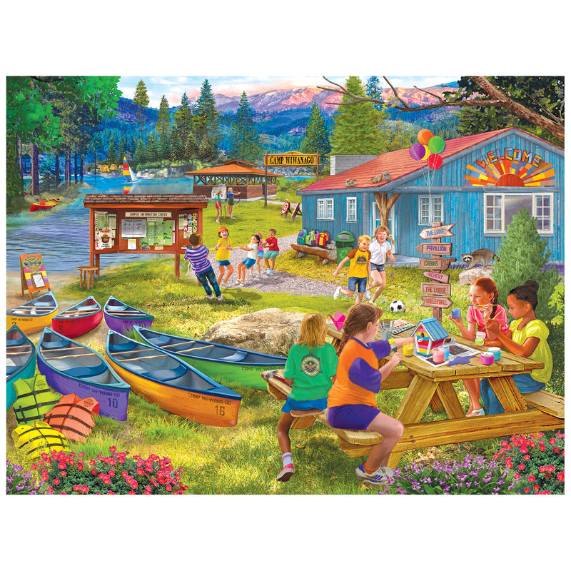 RoseArt-Bigelow Illustrates-Camp Wiwanago-500 Piece Jigsaw Puzzle