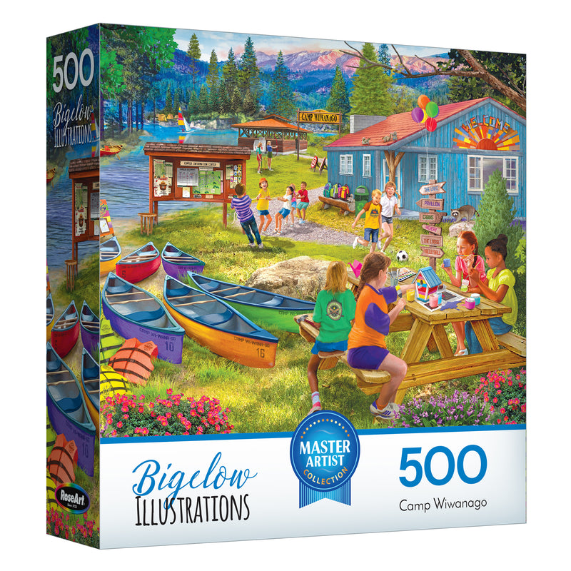 RoseArt-Bigelow Illustrates-Camp Wiwanago-500 Piece Jigsaw Puzzle