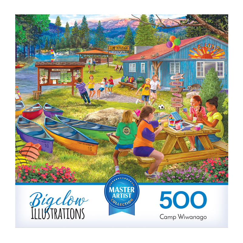 RoseArt-Bigelow Illustrates-Camp Wiwanago-500 Piece Jigsaw Puzzle