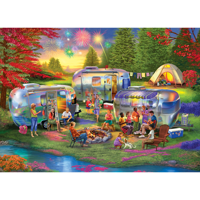 RoseArt - Kodak Premium - Campeurs Éclatants de Bonheur - Puzzle de 1000 pièces