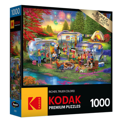 RoseArt - Kodak Premium - Campeurs Éclatants de Bonheur - Puzzle de 1000 pièces