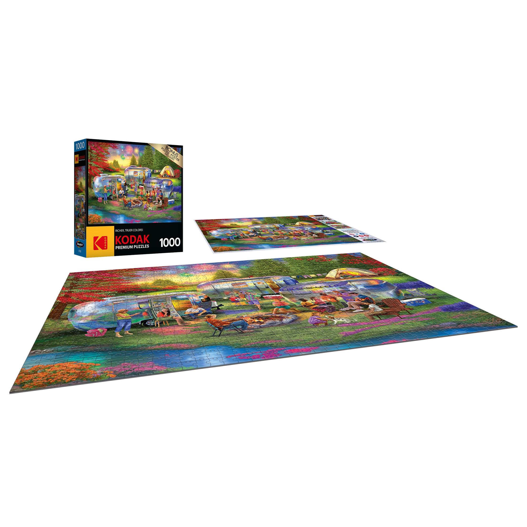 RoseArt - Kodak Premium - Shiny Happy Campers - 1000 Piece Jigsaw