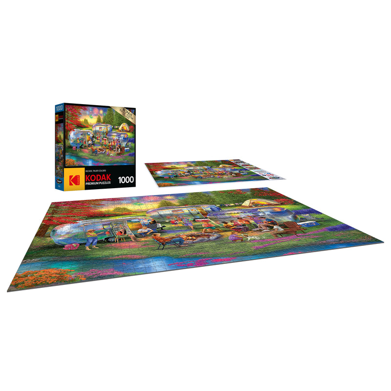 RoseArt - Kodak Premium - Campeurs Éclatants de Bonheur - Puzzle de 1000 pièces