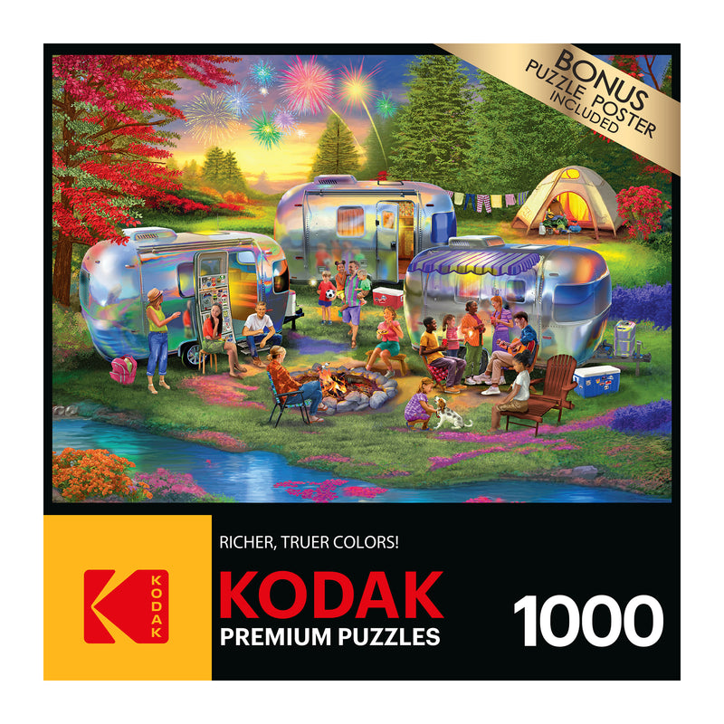 RoseArt - Kodak Premium - Campeurs Éclatants de Bonheur - Puzzle de 1000 pièces