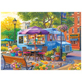 The ROSEART-KODAK PREMIUM City Food Truck 1000 Piece Jigsaw Puzzle features a lively food truck scene and provides hours of engaging fun for puzzle enthusiasts.