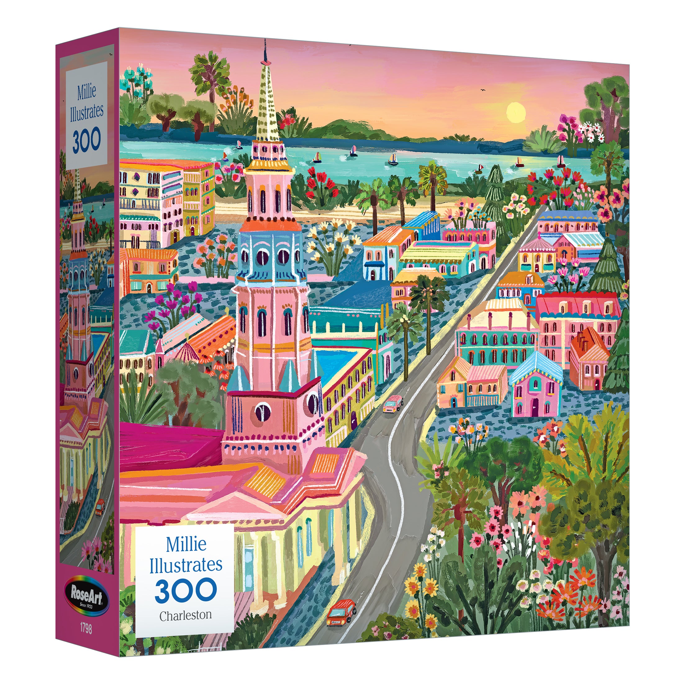 RoseArt-Millie Illustrates-Charleston-300 Piece Jigsaw Puzzle