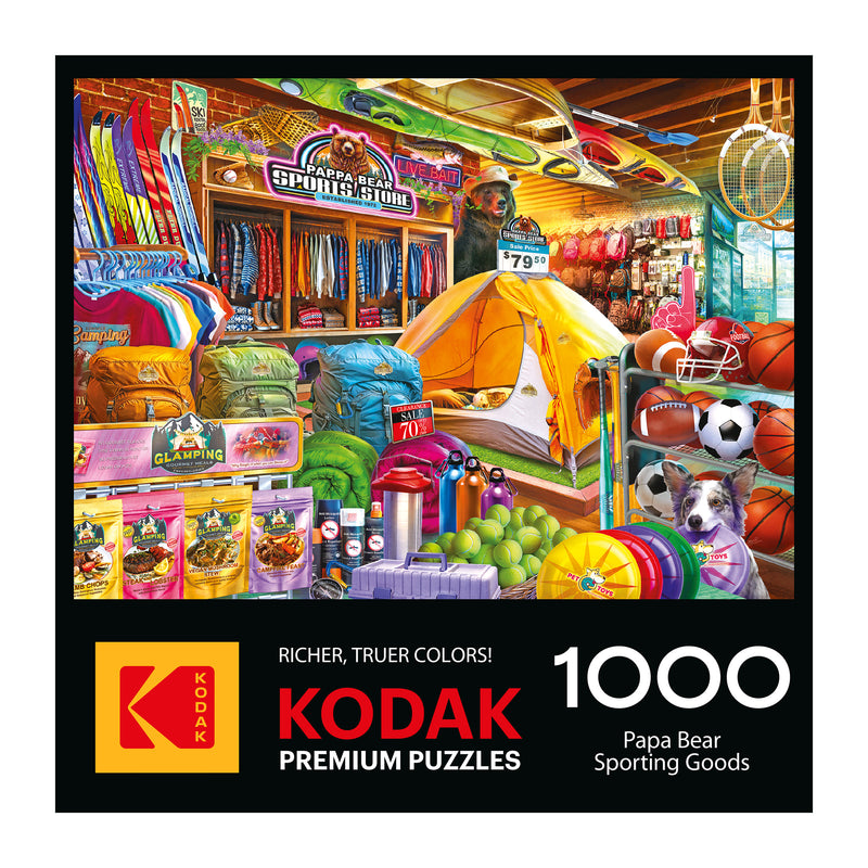 RoseArt-Kodak Premium-Papa Bear Sporting Goods 1000-Piece Jigsaw Puzzle
