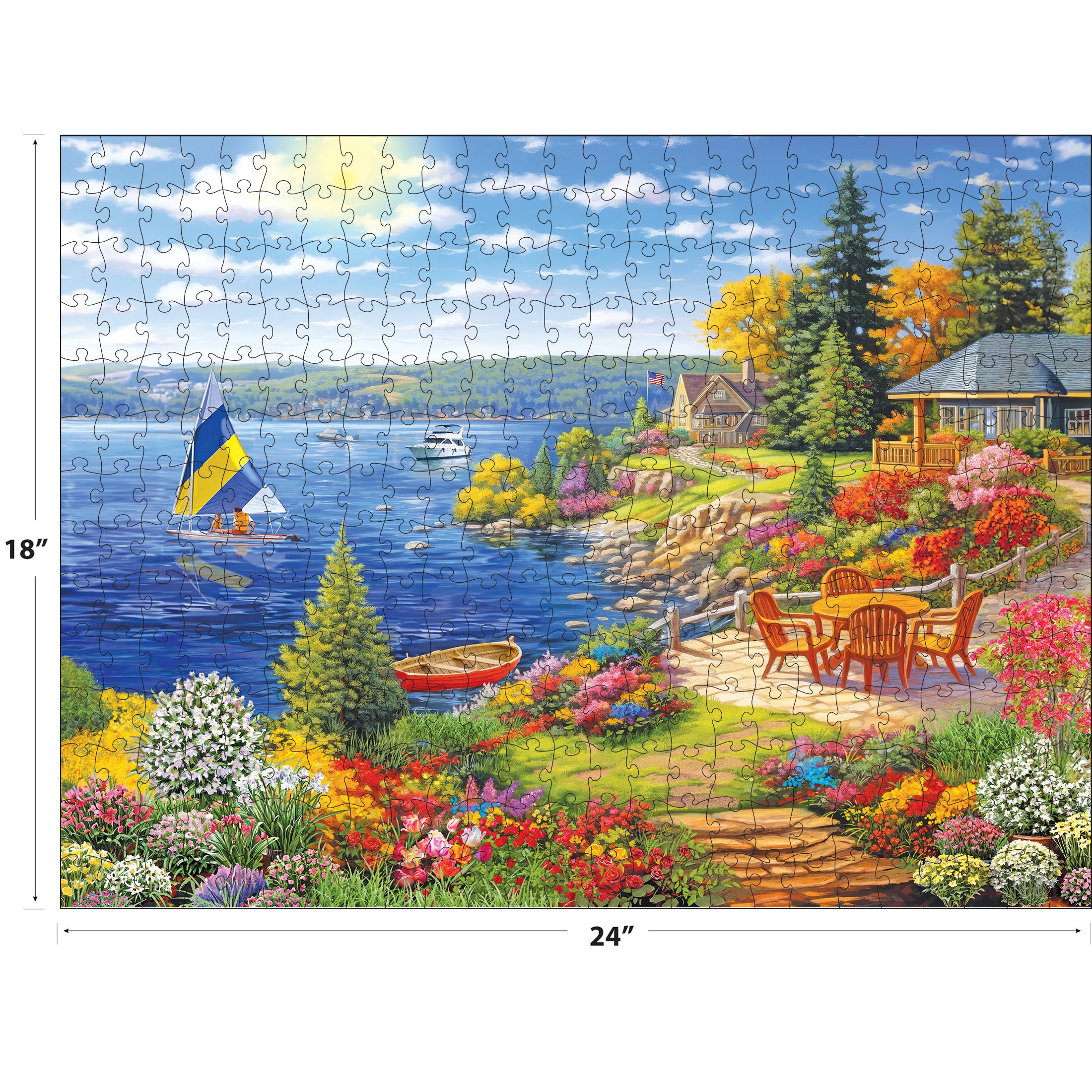RODE GHF30 新品6個セット RoseArt-Kodak Premium-Lakeshore Living 350-Piece Jigsaw Puzzle