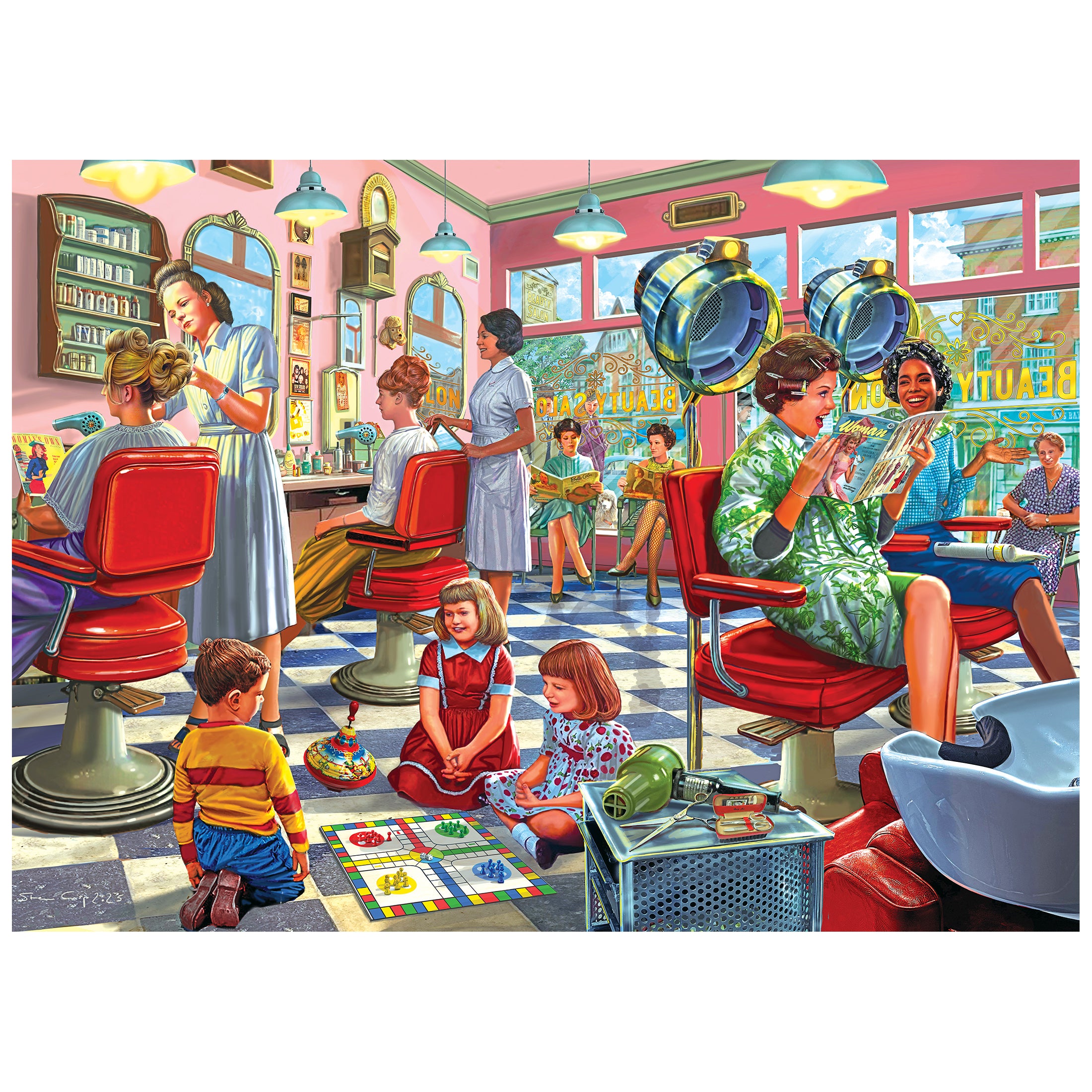RoseArt-Back To The Past-Hairdresser Beauty Parlor-1000 Piece