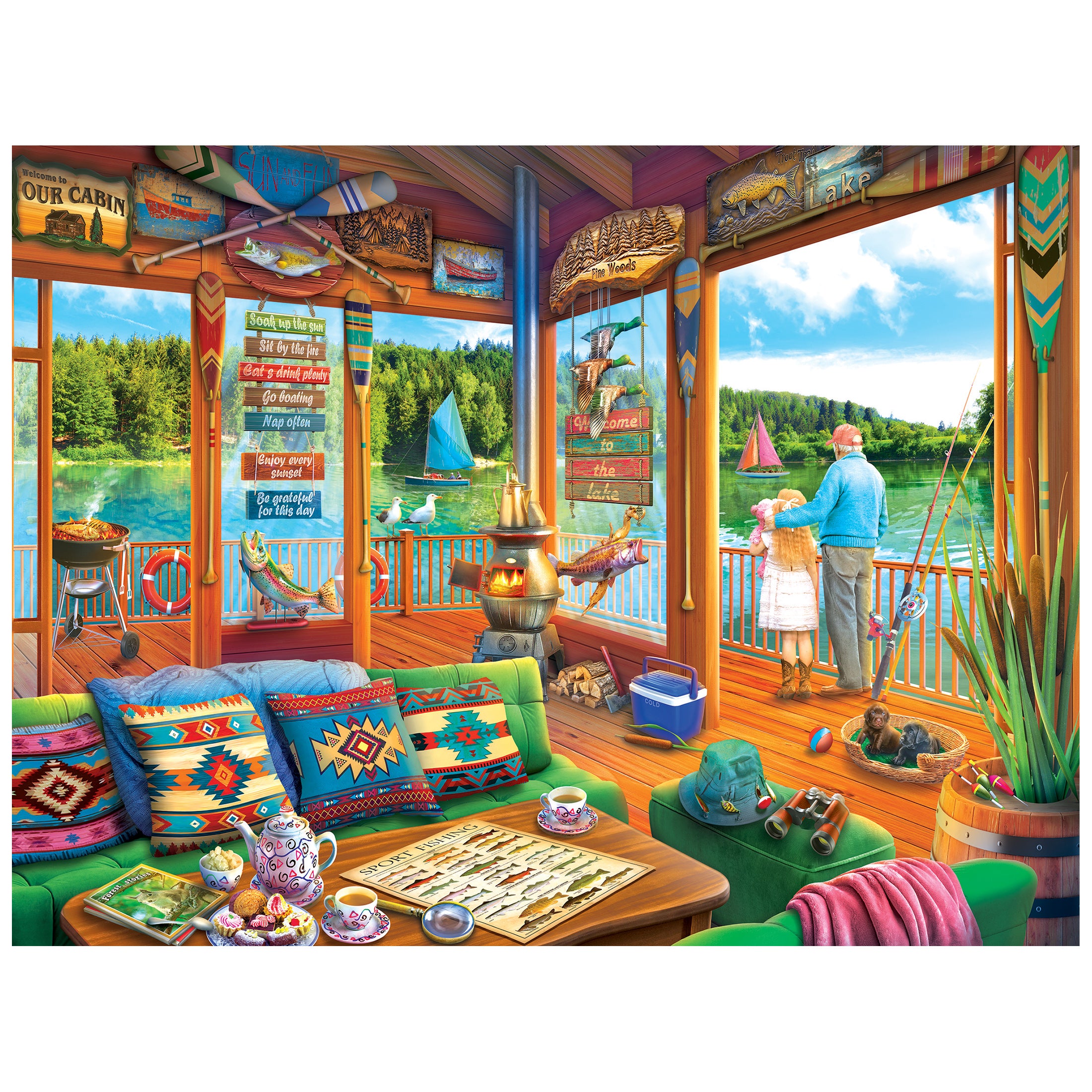 RoseArt-Kodak Premium-The Lake House-350 Piece Jigsaw Puzzle – Cra