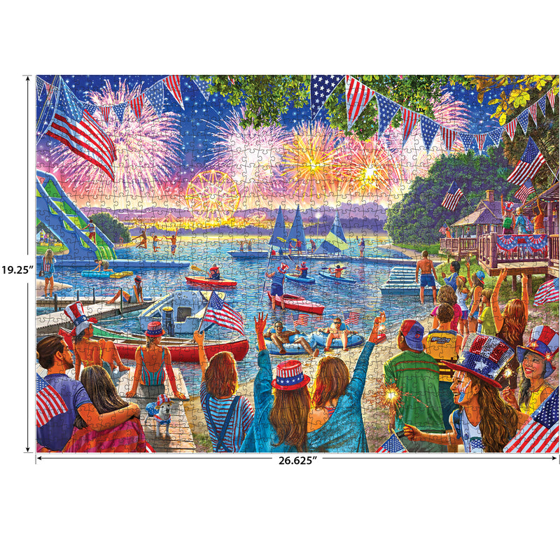 RoseArt-Kodak Premium-4th of July Fireworks 1000-Piece Jigsaw Puzzle