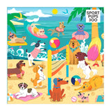 RoseArt Sports Pups Les chiots de volleyball de plage Puzzle de 300 pièces – Scène de plage de chiens