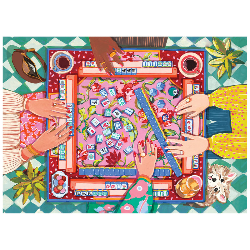 Casse-tête de 1000 pièces RoseArt Hobby Haven Modern Mahjong