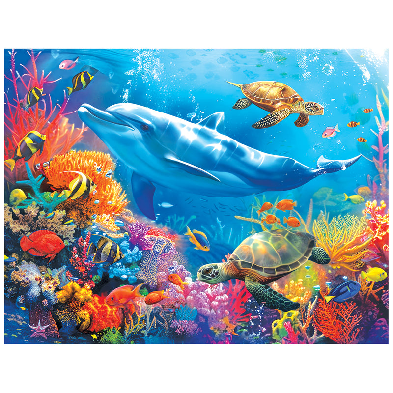RoseArt-Kodak Premium-Dolphin Reef 100-Piece Jigsaw Puzzle