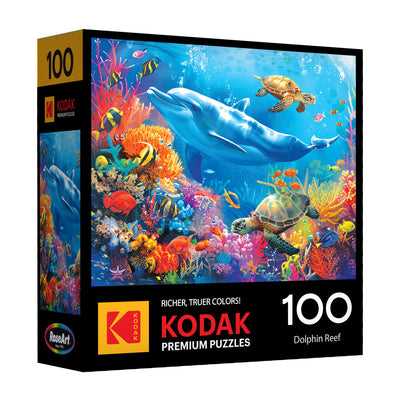 RoseArt-Kodak Premium-Dolphin Reef 100-Piece Jigsaw Puzzle