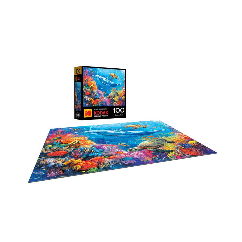 RoseArt-Kodak Premium-Dolphin Reef 100-Piece Jigsaw Puzzle