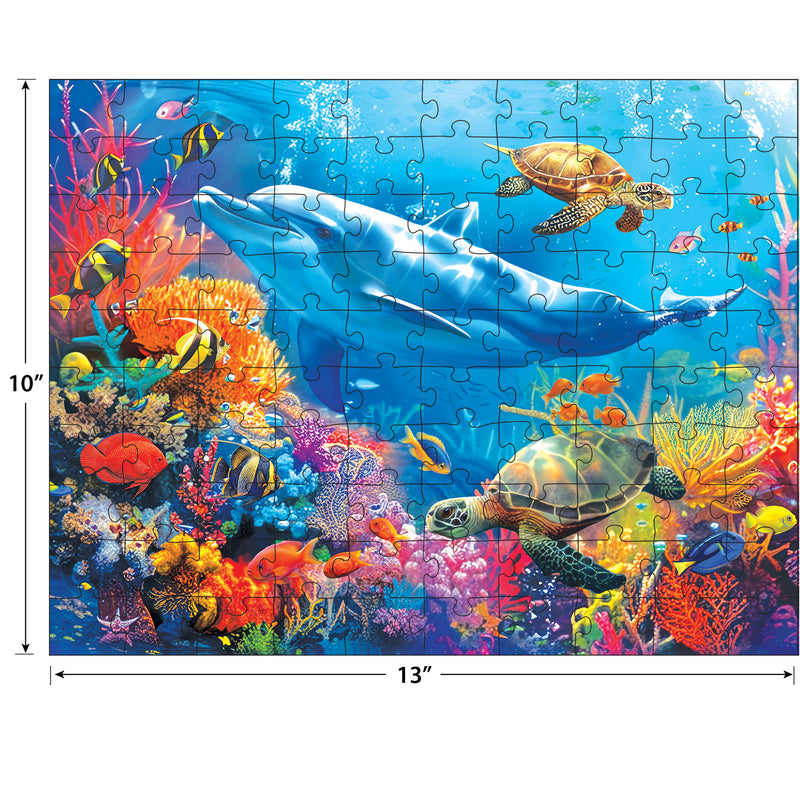 RoseArt-Kodak Premium-Dolphin Reef 100-Piece Jigsaw Puzzle