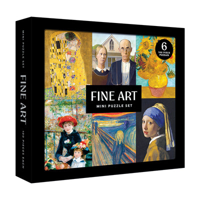 RoseArt-Mini Puzzle Set-Fine Art 6 x 100 Piece Puzzles