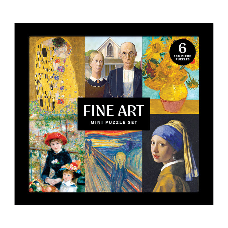 RoseArt-Mini Puzzle Set-Fine Art 6 x 100 Piece Puzzles
