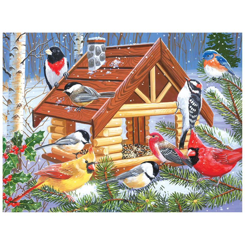 RoseArt-Kodak Premium-Winter Bird Feeder-350 Piece Jigsaw Puzzle