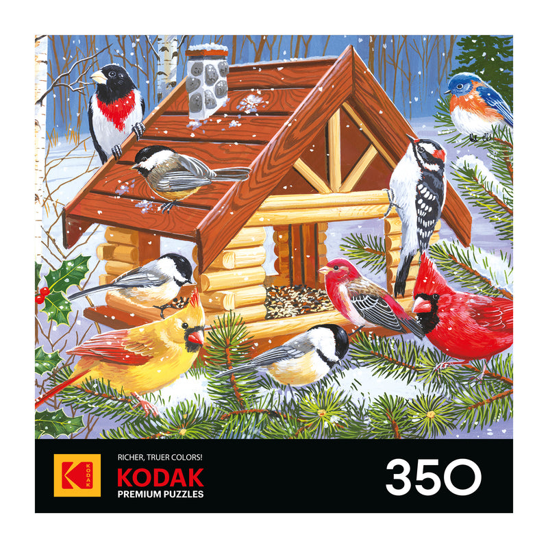 RoseArt-Kodak Premium-Winter Bird Feeder-350 Piece Jigsaw Puzzle
