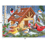RoseArt-Kodak Premium-Winter Bird Feeder-350 Piece Jigsaw Puzzle