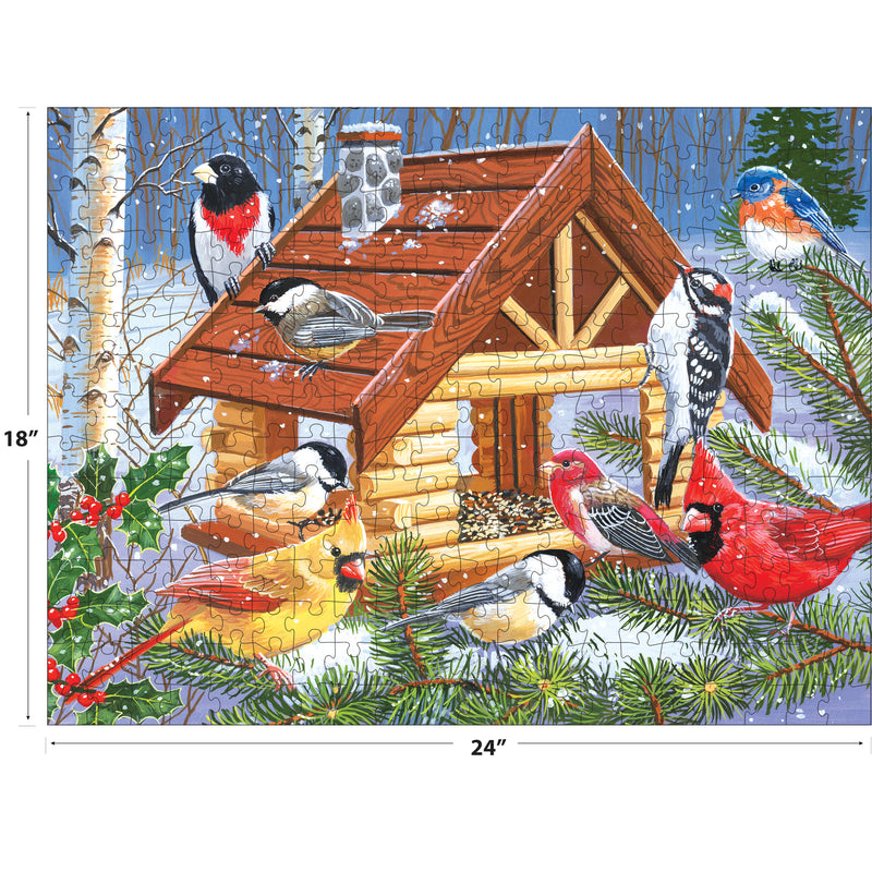 RoseArt-Kodak Premium-Winter Bird Feeder-350 Piece Jigsaw Puzzle